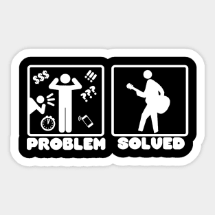 Problem Solved Guitar Sticker